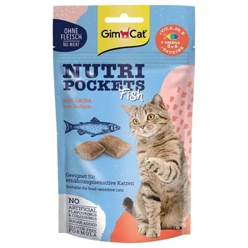 Вітамінізовані ласощі для котів GimCat Nutri Pockets Джимкет з лососем для зміцнення імунітету 60 г