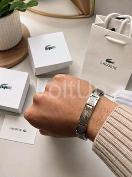 Чоловічий браслет Lacoste Сірий LUX1283 стильний аксесуар на руку
