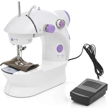 Мини швейная машинка со столом, Mini Sewing SM202A / Портативная машинка для шитья / Швейная мини машинка