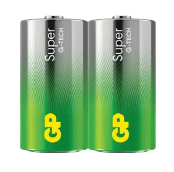 Батарейка бочка GP Super Alkaline R20 13A 1.5 V 2 шт. плівка