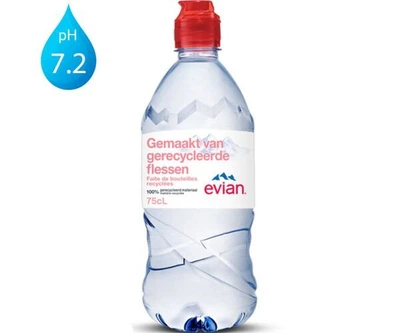 Упаковка минеральной негазированной воды Evian Sport ПЭТ 6 шт. х 0,75 л