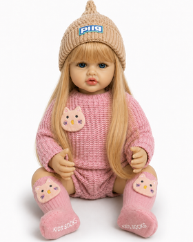 Реалистичная кукла Реборн 55 см полностью виниловая Doll Reborn Baby К0100306
