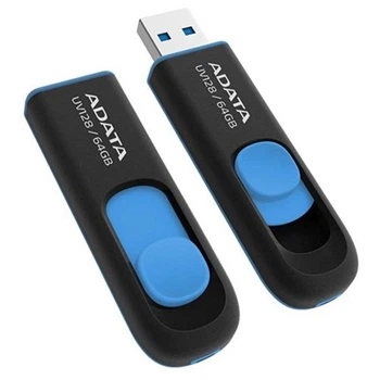 USB флеш накопитель ADATA 64Gb UV128 black-blue USB 3.0 (AUV128-64G-RBE) ADATA AUV128-64G-RBE 1073372