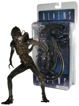 Фигурка Alien Xenomorph Warrior 18 см – Чужой из фильма Aliens, коллекционная action figure, подвижная игрушка монстр с гибким хвостом