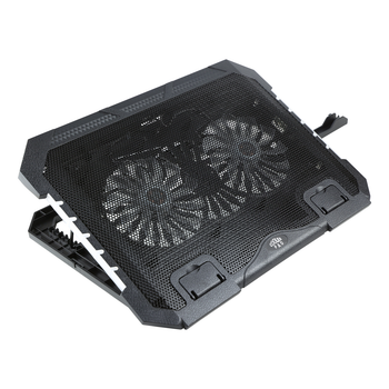 Підставка для ноутбука Givecool S900 з RGB-підсвіткою і двома вентиляторами чорна для комфортної роботи та ігор Black.