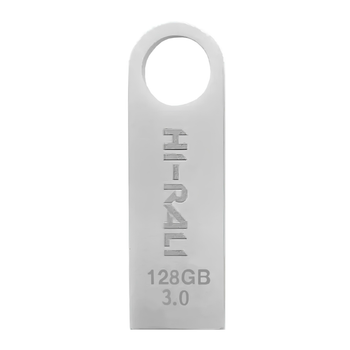 USB-флешка Hi-Rali Shuttle 128 GB сталева з високою швидкодією й корозійним захистом Steel