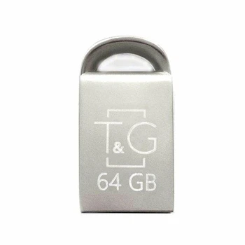 Флешка USB 64 ГБ металл для хранения данных T&G Metal 107 стальной