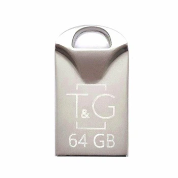 Флешка USB 64 Гб Металл 2.0 для хранения данных T&G 106 Стальной