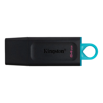 USB флешка Kingston DT Exodia 64GB USB 3.2 Gen 1 черный бирюзовый компактная с защитой разъема