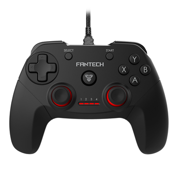 Геймпад проводной Fantech GP12 Revolver USB для ПК и PS3 с вибромоторами и эргономичным дизайном черный