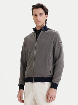 Кардиган на молнии Bugatti коричневого цвета - размер 27/54 (XL)(15142Е/390/8750)