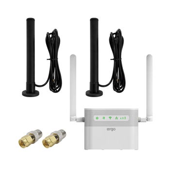 4G Wi-Fi комплект ERGO R023 з акумулятором + 2 зовнішні антени Mobile Guard Mini
