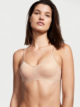 Бесшовный бюстгальтер без пуш-ап бежевого цвета VICTORIA'S SECRET р. L (80С/80D/85А/85В/85C/36С/36D/38А/38В/38C) арт. 30487