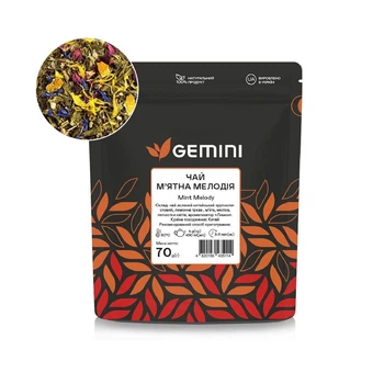 Чай листовий Gemini М'ятна Мелодія 70 г