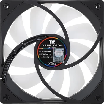 Вентилятор для корпуса Thermalright TL-C12RB V2 Black ARGB 12 см, обратный поток воздуха, RGB-подсветка, 4-контактный PWM-контроллер с регулировкой скорости.