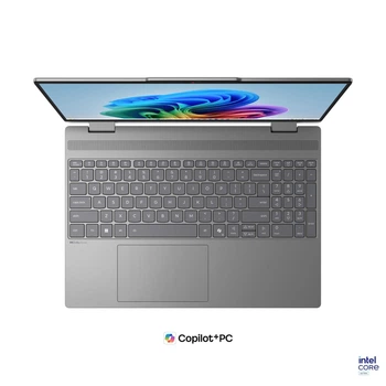 Ноутбук 2-in-1 Lenovo IdeaPad 5i (83UL002BRM), Intel Core Ultra 7 355 / 15.3" / Touch / OLED / 165 Гц / RAM 32 ГБ DDR5 / SSD 1 ТБ / Intel Graphics / Без ОС / Сірий