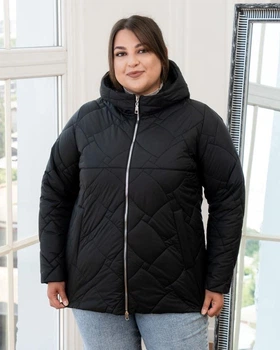 Женская демисезонная куртка с капюшоном MODA 100161 66 Черный ( M - 100161 /1 R )