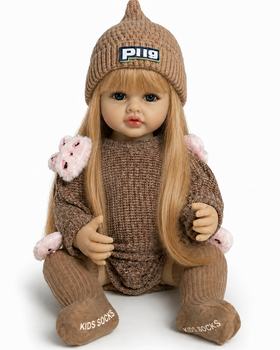Реалістична Кукла Реборн 55 см повністю вінілова Doll Reborn Baby К0100305