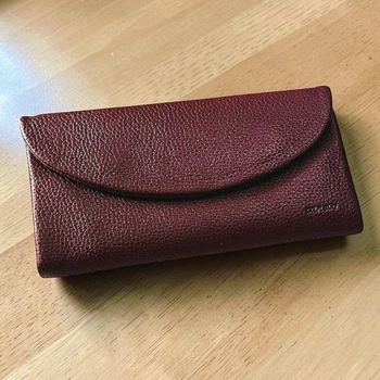 Женский кошелек на магните экокожа мягкий Canevo sz661a 20х10х3 см бордовый