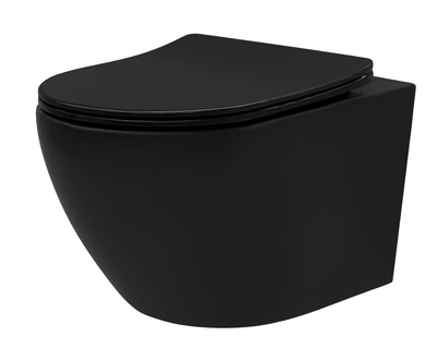 Подвесной унитаз Rea Carlo Tornado безободковый 49x35,5 см black matt REA-C3000