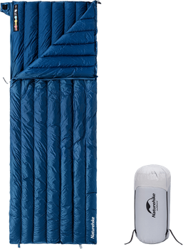 Śpiwór z naturalnym puchem Naturehike CWM295 CNK2300SD013 190 x 72 cm Niebieski (6976023920899)