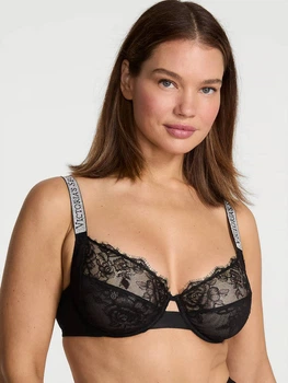 Жіночий мереживний бюстгальтер Victoria's Secret Чорний 38 D (27194057)