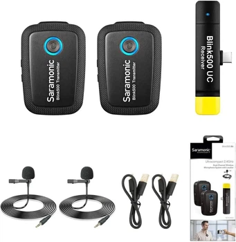 Беспроводной микрофон Saramonic Blink 500 B6 для смартфона USB-C петличный микрофон для TikTok YouTube Инсталграм видео интервью