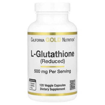 Глутатион 500 мг California Gold Nutrition L-Glutathione 120 растительных капсул