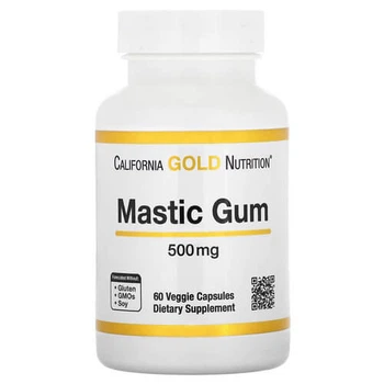 Мастиковая смола 500 мг California Gold Nutrition Mastic Gum 60 растительных капсул