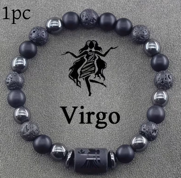 Кам'яний браслет Zodiac Stone зі знаком Зодіака Діва 1 шт