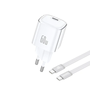 Сетевое Зарядное Устройство Foneng Max40-EU USB-C GaN Charger (60W) Type-C to Type-C белый