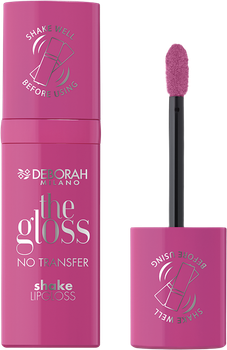 Блиск для губ Deborah Milano The Gloss No Transfer Shake зволожувальний 04 Pop Pink 4 мл (8009518474008)