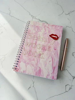 Блокнот Workbook формата А5 на спирали, в линейку с золотой фольгой, 40 листов