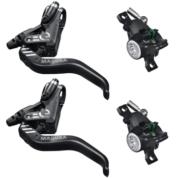 Дискові гідравлічні гальма Magura MT4 eSTOP Front+Rear, black silver