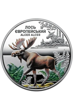 Монета 5 гривень "Чорнобиль. Відродження. Лось європейський"