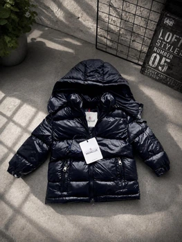 Дитяча куртка для хлопчика MONCLER 86-92 см темно-синя матова ЄВРОзима