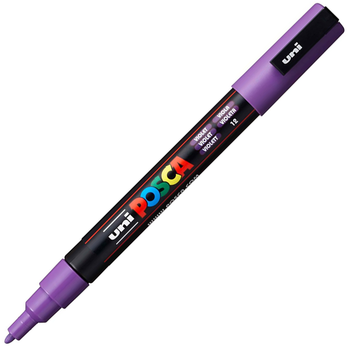 Маркер акриловый Uni Posca PC-3M 0.9–1.3 мм, фиолетовый (PC-3M.48)