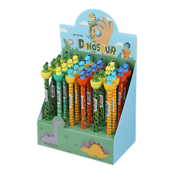 Ручка гелева автоматична Пиши-стирай, DINO TAIL, 0,5 мм, синя ZB.2292