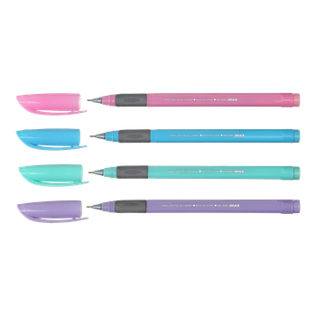 Ручка масляна PROVENCE GRIP, PASTEL, 0,5 мм, гумовий грип тригранний корпус, сині чорнила