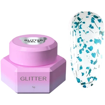YOU ARE CUTE Glitter Gel №9 Прозорий гель з сухоцвітами, 5 мл
