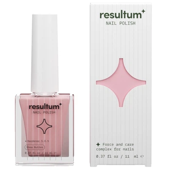 RESULTUM Nail Polish Hardener S.O.S + Shea Butter Зміцнювач рожевий, 11 мл
