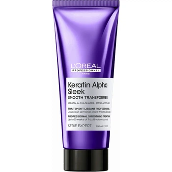L'OREAL Keratin Alpha Sleek Smooth Transformer Професійний засіб для гладкості та контролю пухнастості волосся, 200 мл