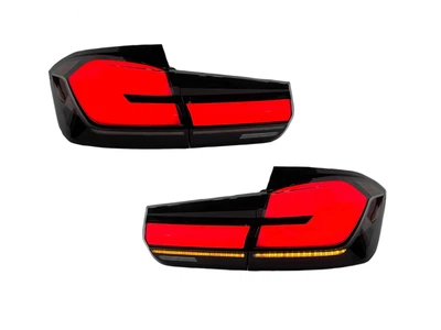 Задние LED фонари стиль G30 для BMW 3 series F30 2012-2018 дымчатые, комплект 4шт. для BMW 3 series F30 2012-2018 (9304)