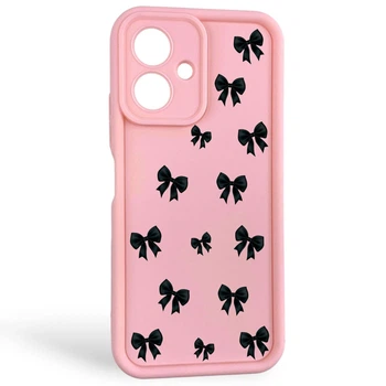 Чехол силиконовый Soft Touch с 3D принтом для Tecno Spark Go 2 розовый (Полная защита камеры)