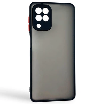 Чехол для телефона Samsung Galaxy M32 4G (SM-M325F) с высокими бортами с защитой камеры черный