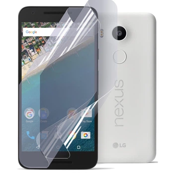 Плёнка гидрогелевая для Google Nexus 5X глянцевая противоударная на прозрачная