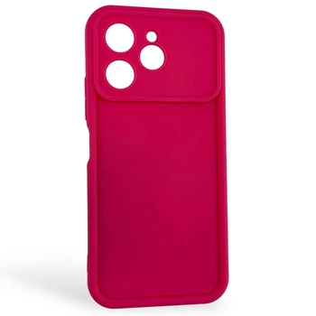 Чехол силиконовый Soft Touch для Tecno Spark 40 (KM5n) малиновый (Полная защита камеры)