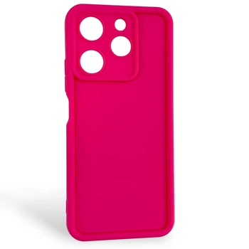 Чехол силиконовый Soft Touch для Tecno Spark 10 Pro (KI7) малиновый (Полная защита камеры)