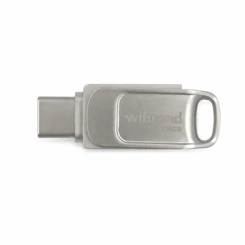 Флеш-накопичувач Wibrand USB 3.2 Gen1 Bee 128GB USB Type-A/USB Type-C Silver
