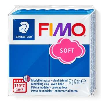 Маса для ліплення Fimo Soft Синя блискуча 57 г (8020-33) (4006608809539)